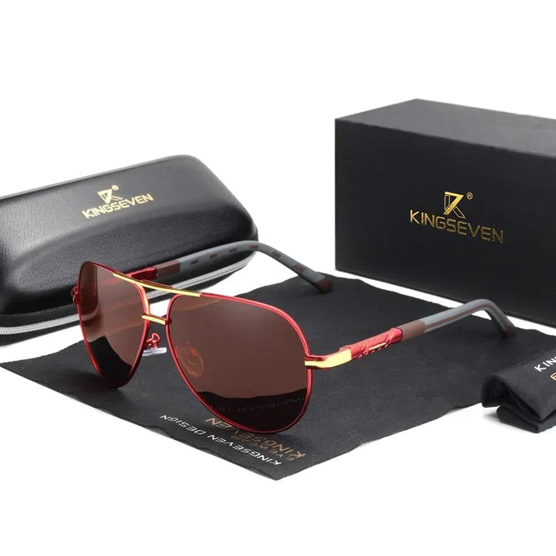 Sonnenbrille Herren polarisiert UV400 | Metallrahmen Pilotenform | Entspiegelt | Lennart