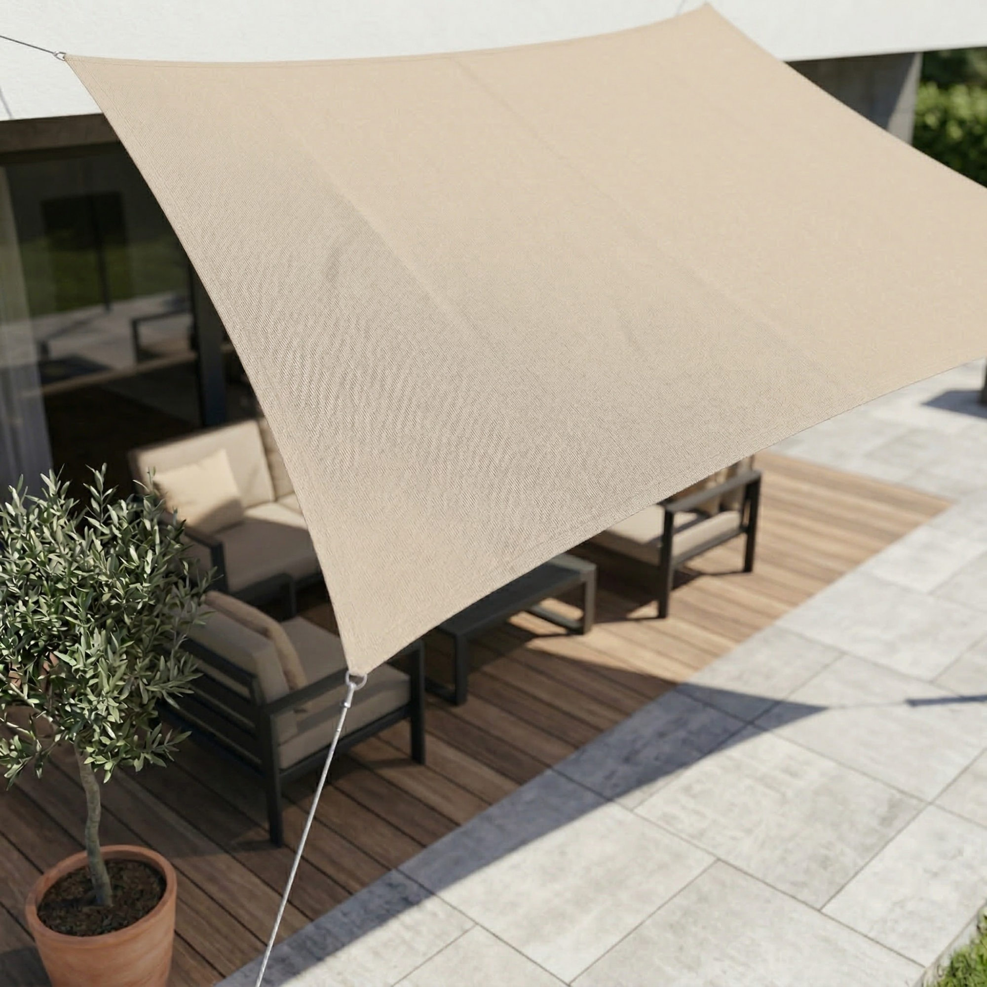 Sonnensegel Rechteckig Wasserdicht | Wasserdichtes Outdoor Gewebe | UV Schutz | SkyCover