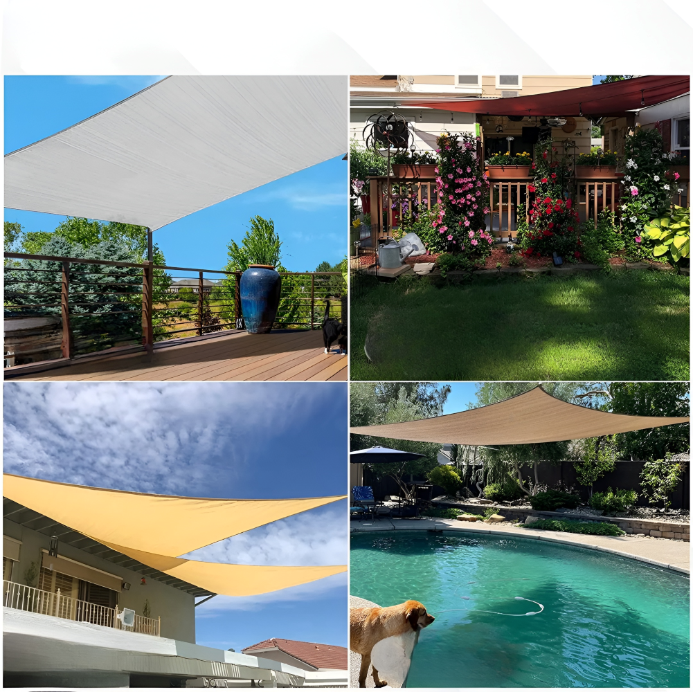 Sonnensegel Rechteckig Wasserdicht | Wasserdichtes Outdoor Gewebe | UV Schutz | SkyCover