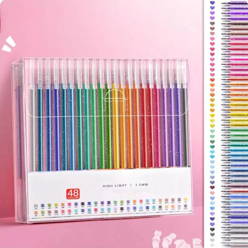 Glittergelpen-sæt | Glider blødt, smudsafvisende og syrefrit | Fin spids | ShineInk