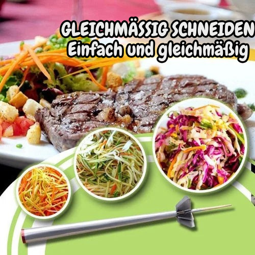Spiralschneider | 360 Grad Edelstahlklingen | Gleichmäßige Kräuter und Gemüsestreifen | SwiftSlice