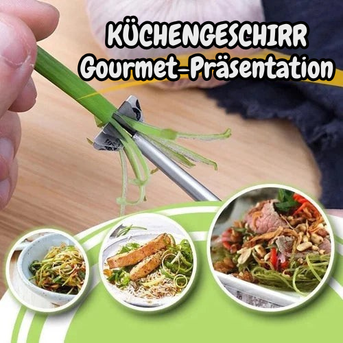 Spiralschneider | 360 Grad Edelstahlklingen | Gleichmäßige Kräuter und Gemüsestreifen | SwiftSlice