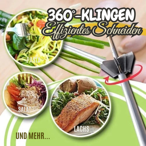 Spiralschneider | 360 Grad Edelstahlklingen | Gleichmäßige Kräuter und Gemüsestreifen | SwiftSlice