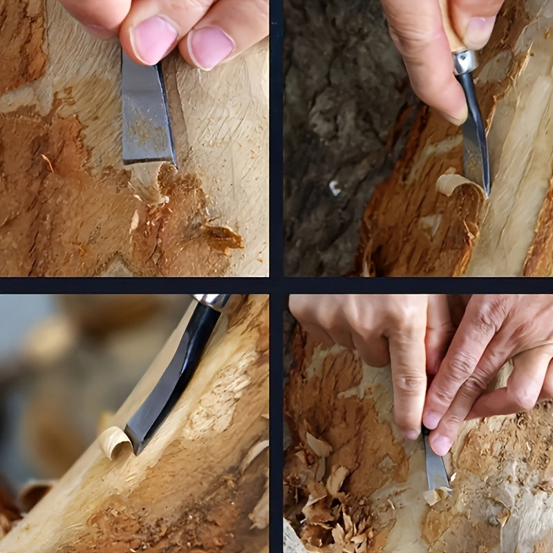 Stechbeitel Set 12-teilig Chrom-Vanadium-Stahl | Buchenholz-Griffe mit Stahlring | Präzise Holzbearbeitung für die Werkstatt 2