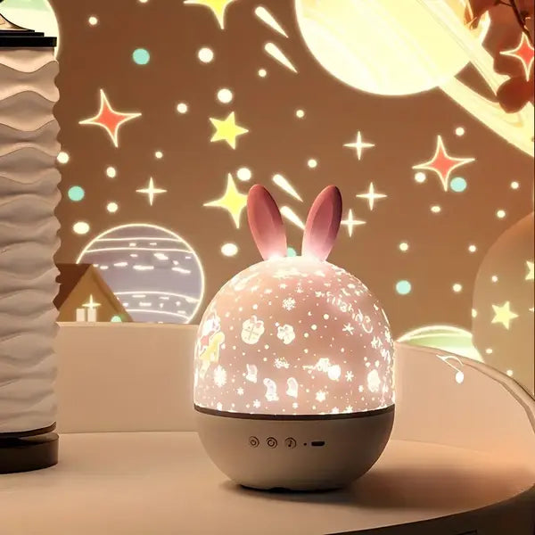 Sternenprojektor Nachtlampe | Sterne, Ozean & Tiermotive mit Musik & Timer | Dreambeam