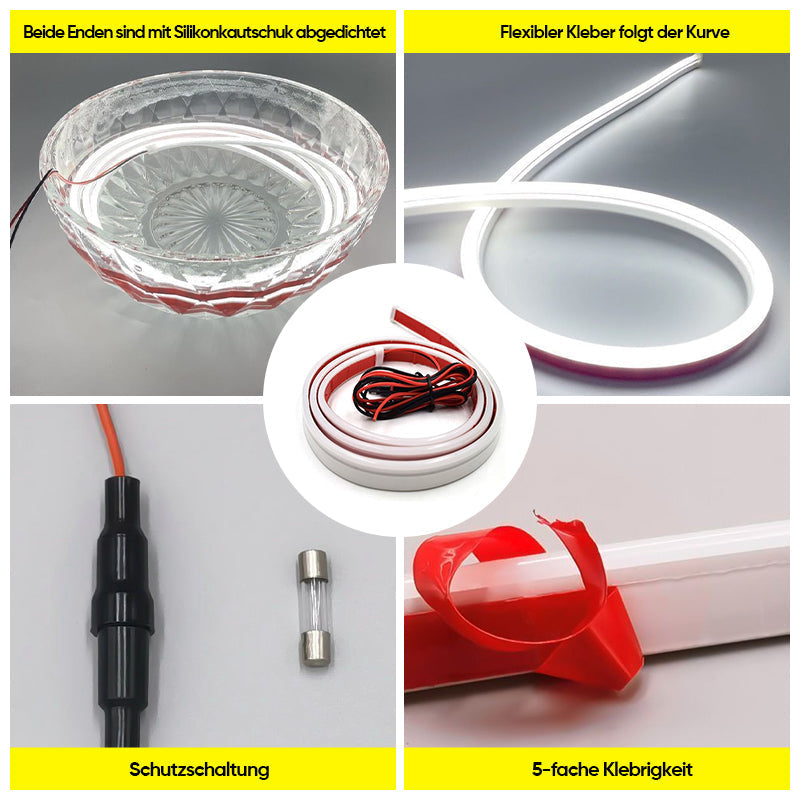 Streifen Licht | Auto Haubenleuchte | Flexibel und wasserdicht | GlowHood