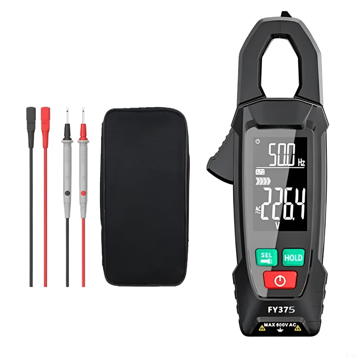 Strommesszange AC/DC | True RMS, 600V, 200A, Widerstand bis 60 MΩ | Auto-Range, NCV-Erkennung, Taschenlampe, Datenhaltefunktion 1