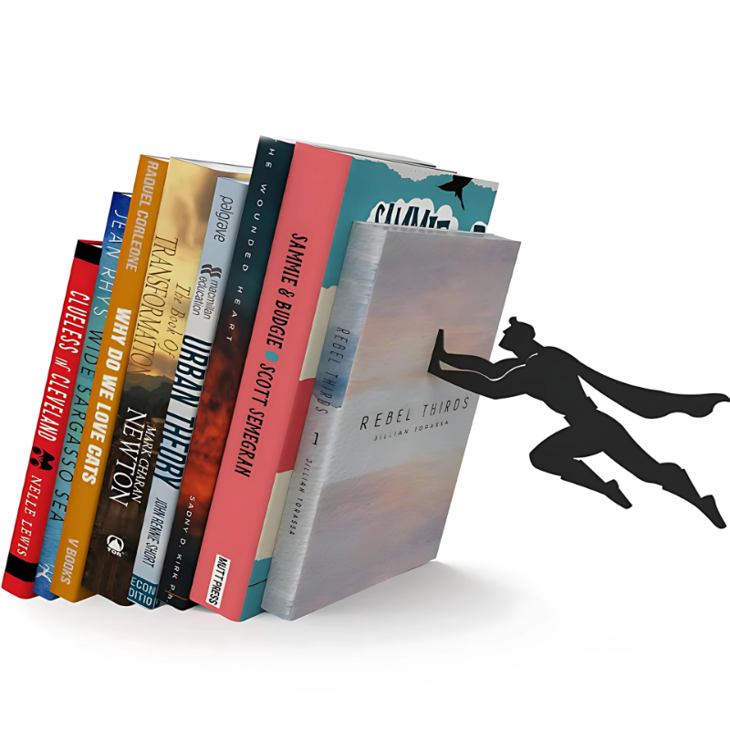Reggilibri magnetici da supereroe | Mantengono diversi libri in posizione verticale | Effetto sospeso come decorazione | FloatRead