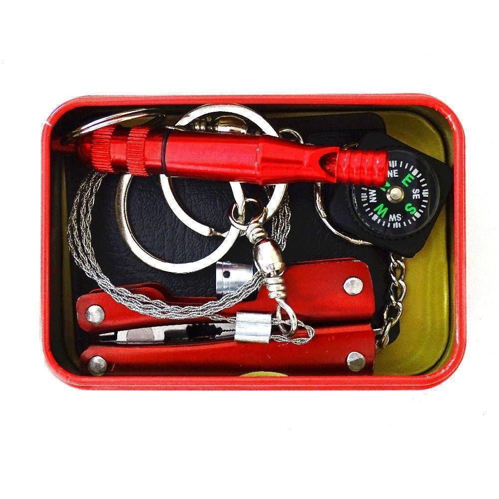 Survival Multitool Set 5-in-1 | Kompass, Drahtsäge, Multifunktionszange & Signalpfeife | Kompakt für Notfälle und Outdoor 3
