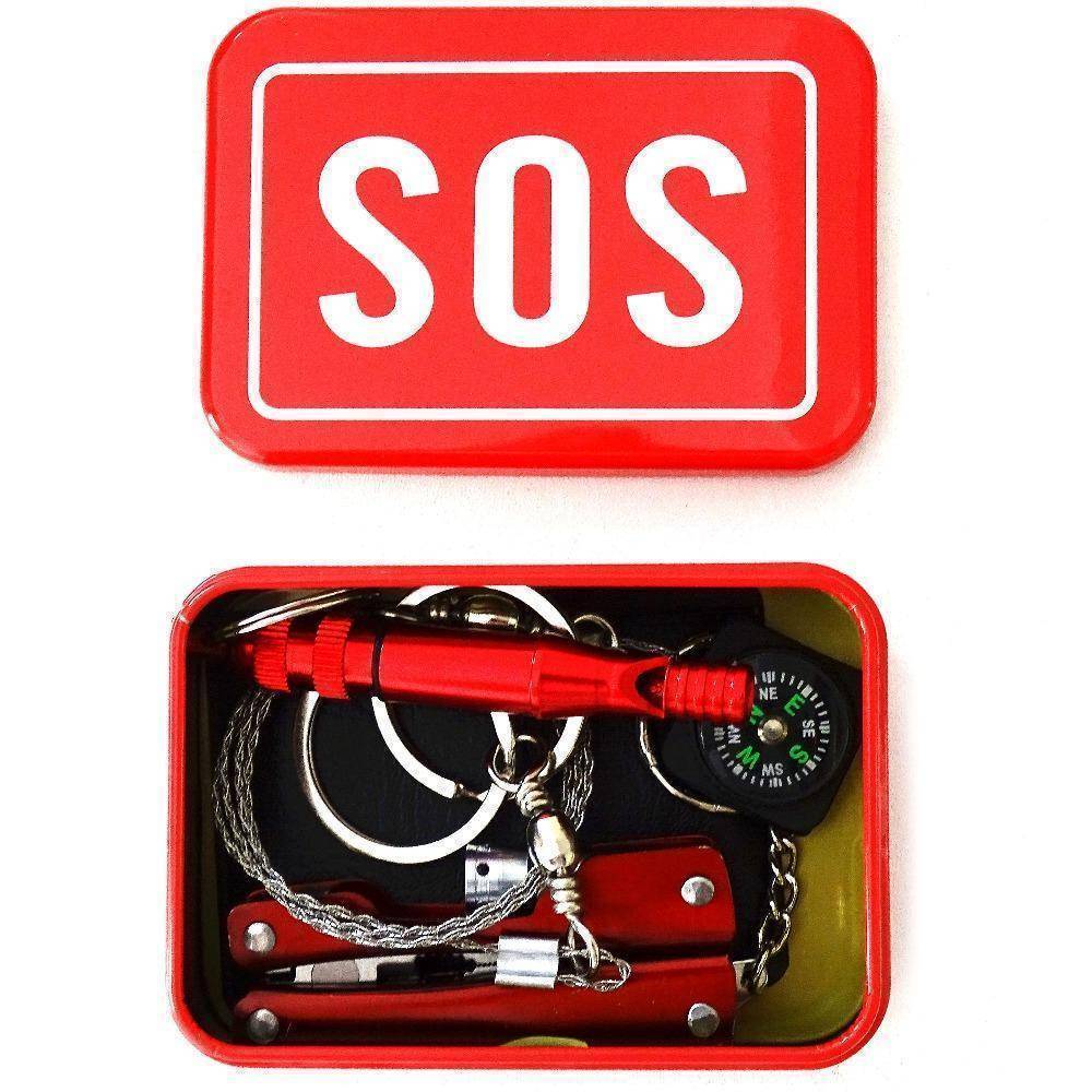 Survival Multitool Set 5-in-1 | Kompass, Drahtsäge, Multifunktionszange & Signalpfeife | Kompakt für Notfälle und Outdoor 1
