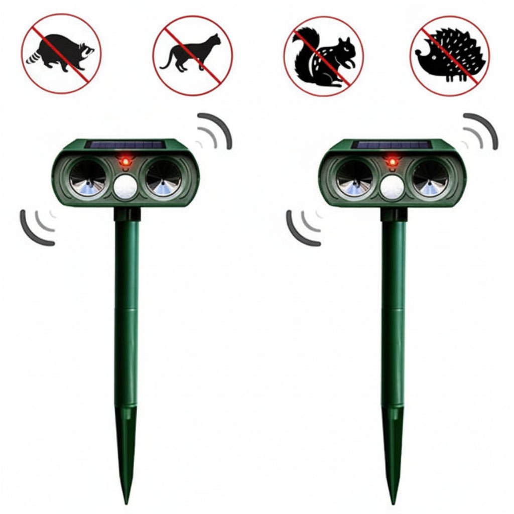 Tierabwehrgerät | Bewegungsgesteuerter Ultraschallschutz | Wetterfest und Kabellos | WildAway