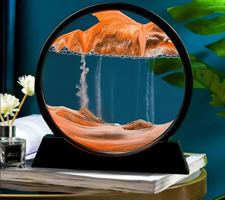 Tischdekoration | Bewegliche Sandlandschaft | Entspannende Design-Deko | ZenFlow