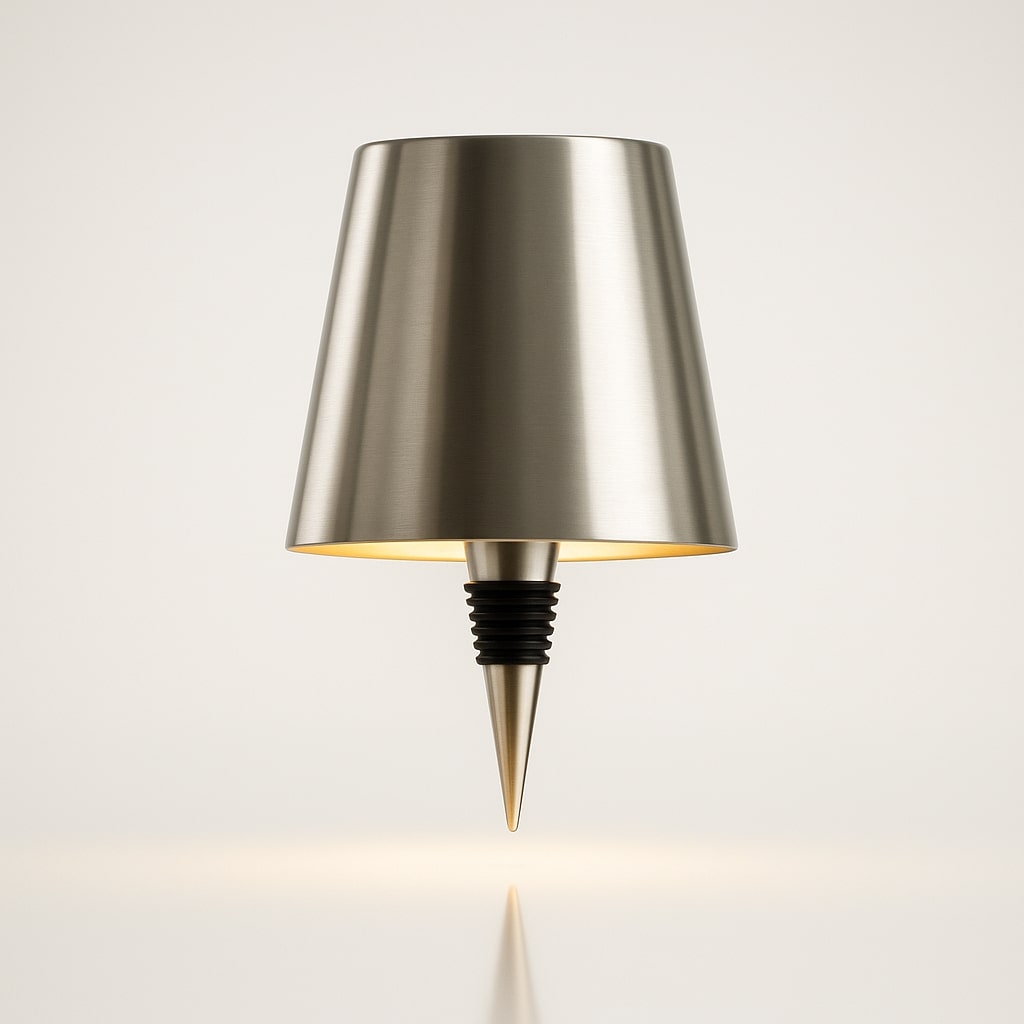 Tischlampe | Flaschenlampen Aufsatz | Kabellos dimmbar | LumiFlasche