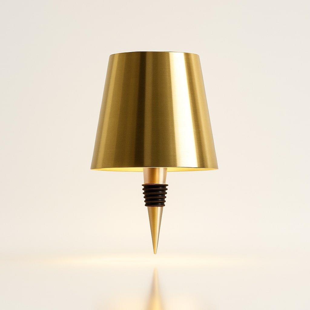 Tischlampe | Flaschenlampen Aufsatz | Kabellos dimmbar | LumiFlasche