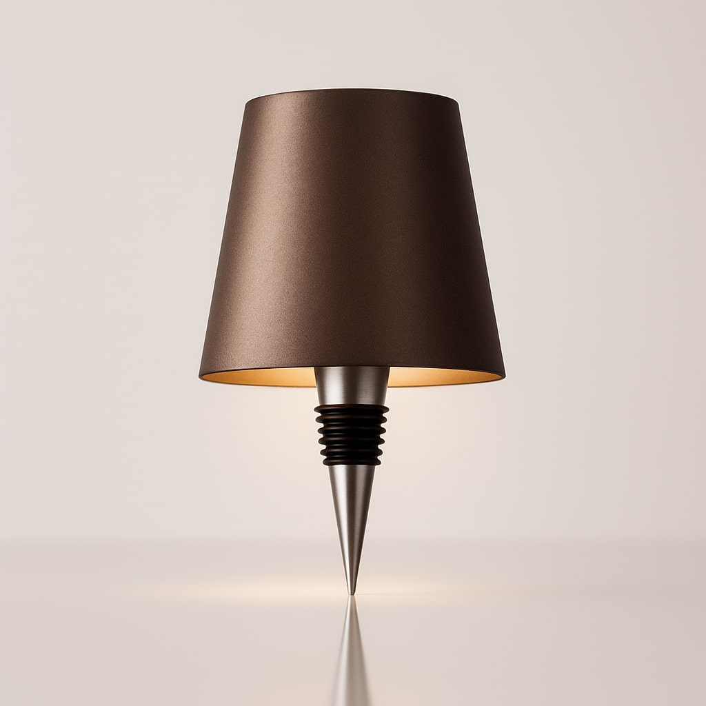 Tischlampe | Flaschenlampen Aufsatz | Kabellos dimmbar | LumiFlasche