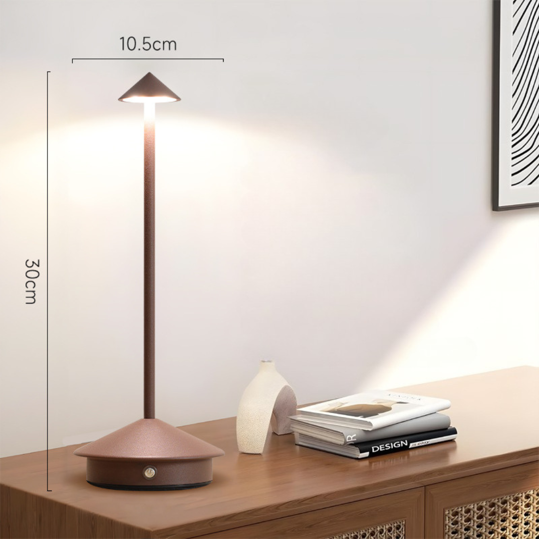 Tischlampe | Kabellose Freiheit | Touch-Dimmer, USB-Ladung | NordGlow