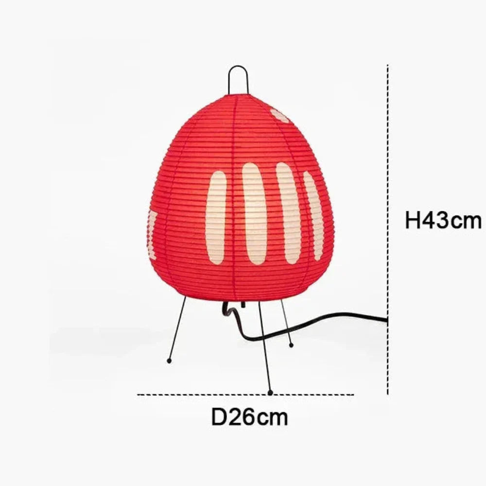 Tischlampe Reispapier Retro Japanisch Design | Sanftes Umgebungslicht | Wabi-Sabi-Retro-Design | HikariGlow