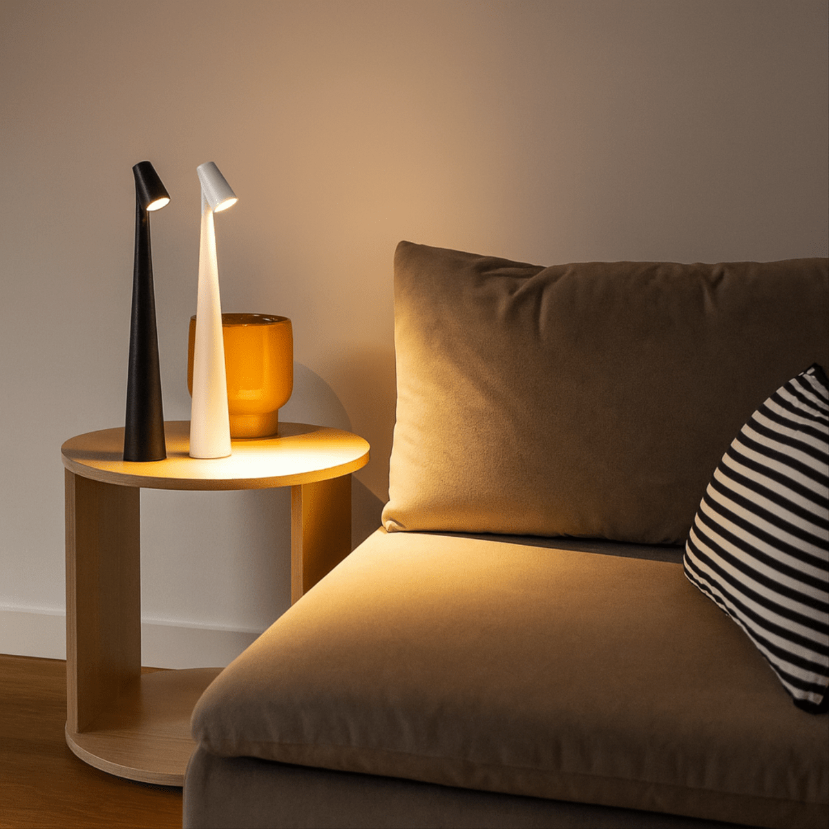 Tischlampe kabellos | Dimmbar | LED Warmweiß | GlowPort