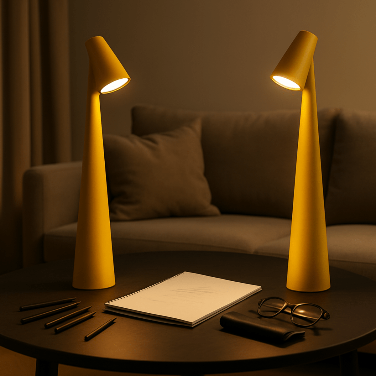 Tischlampe kabellos | Dimmbar | LED Warmweiß | GlowPort