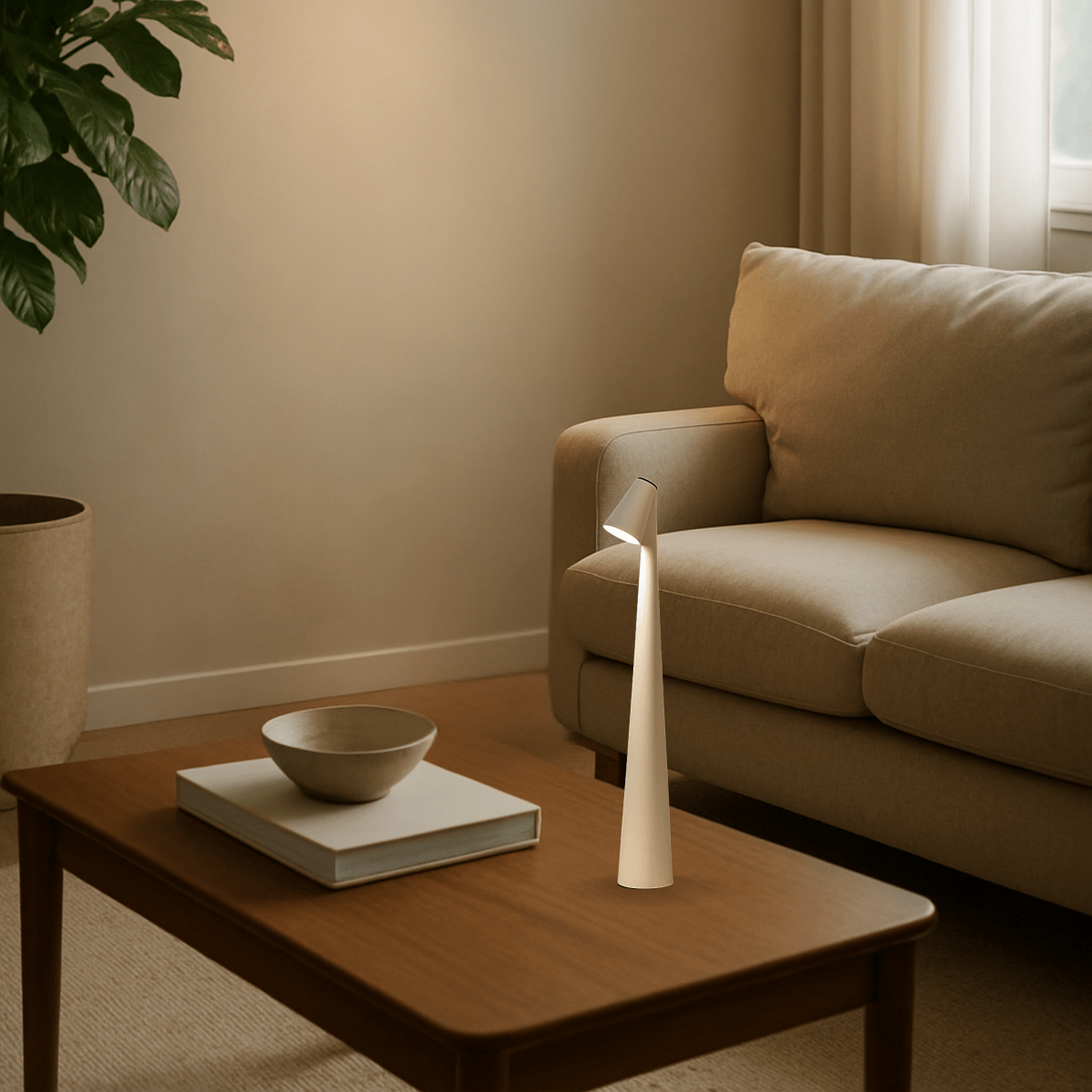 Tischlampe kabellos | Dimmbar | LED Warmweiß | GlowPort