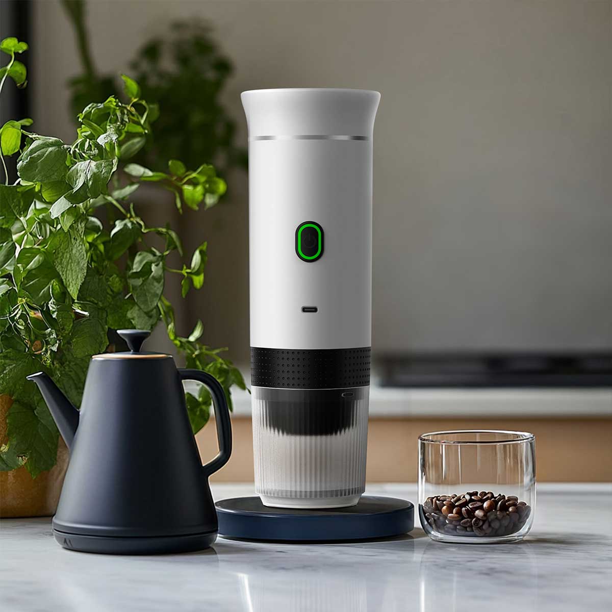 To-Go Kaffeebereiter | Kabellos, auf Knopfdruck | für Büro, Reise & Camping | PocketBrew