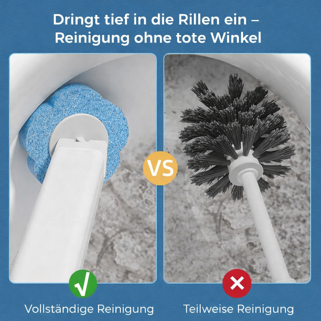 Toilettenbürste Set | Hygienische Reinigung | Einweg Reinigungssystem | CleanDrop