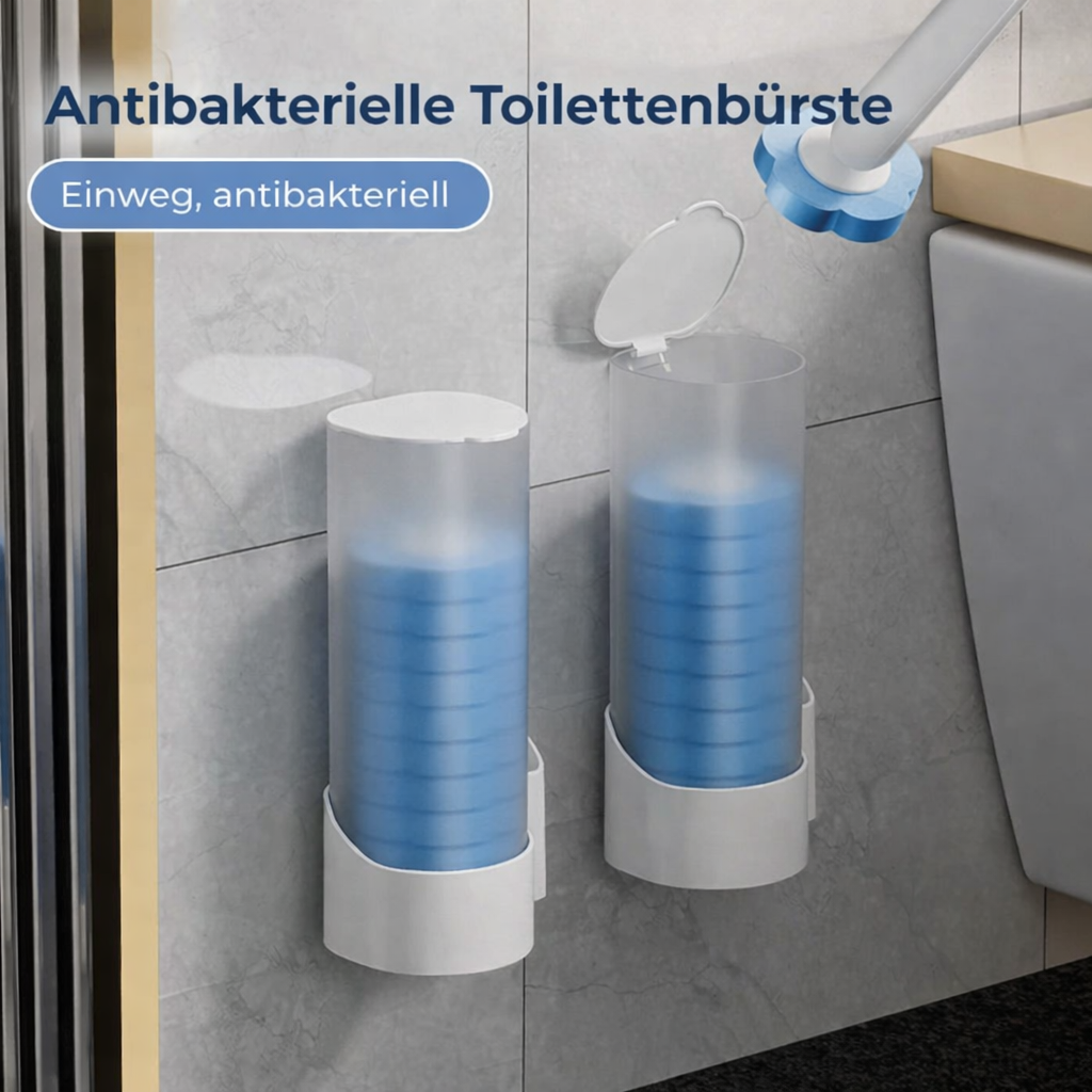 Toilettenbürste Set | Hygienische Reinigung | Einweg Reinigungssystem | CleanDrop