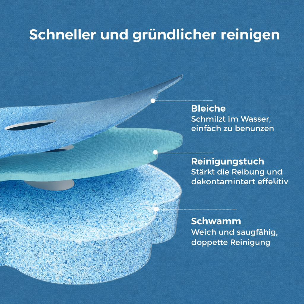 Toilettenbürste Set | Hygienische Reinigung | Einweg Reinigungssystem | CleanDrop