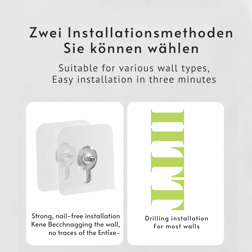 Toilettenpapierhalter | Wandhalter mit Ablage | Bohrfrei mit Box | Rolluxe