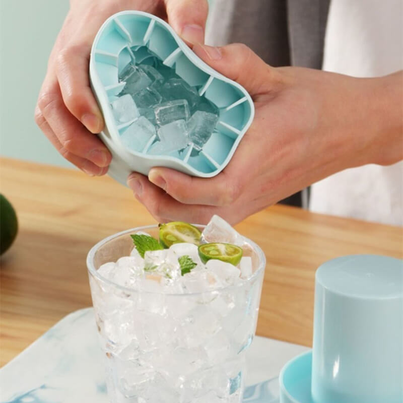 Bærbar silikon-isbitform | Mattrygg silikon og ABS | Frostcup