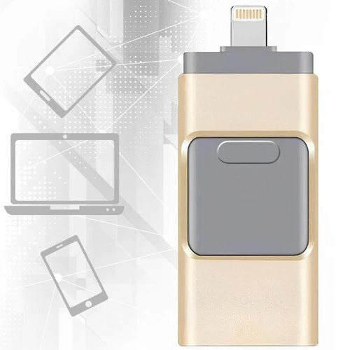 USB Stick für iPhone und Android | 32GB Dual-Anschluss, USB-A und Lightning/USB-C | Offline Backup ohne Cloud-Dienst 3