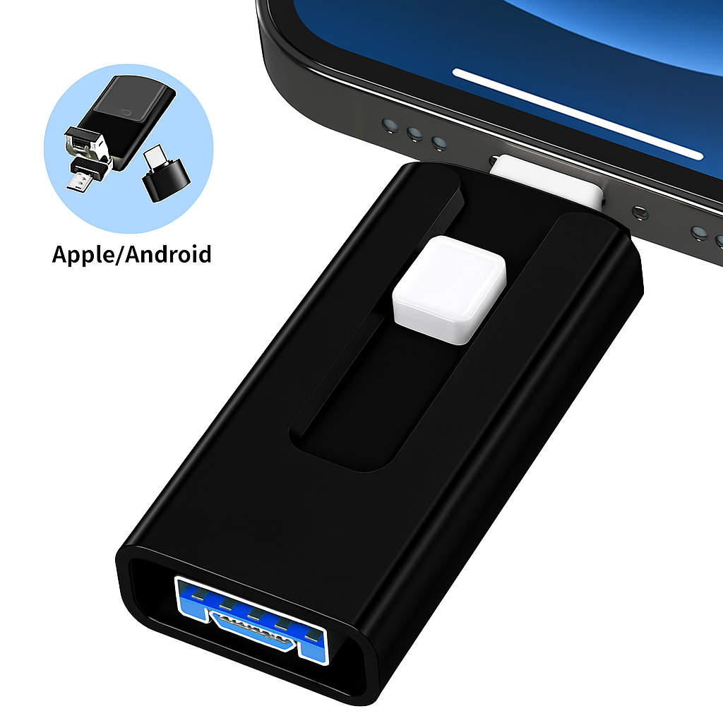 USB Stick | Extra Lagerraum | Multi Anschluss Datentransfer | SnapStick