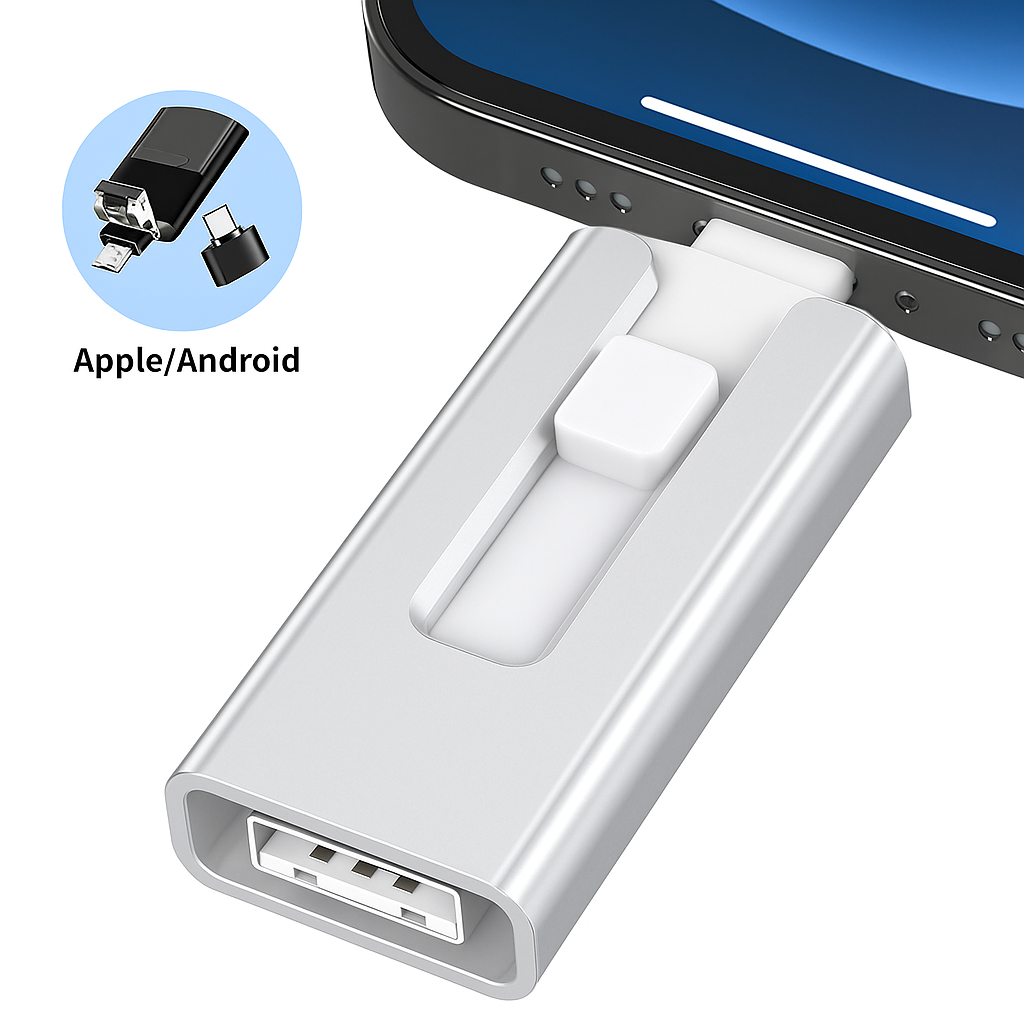 USB Stick | Extra Lagerraum | Multi Anschluss Datentransfer | SnapStick