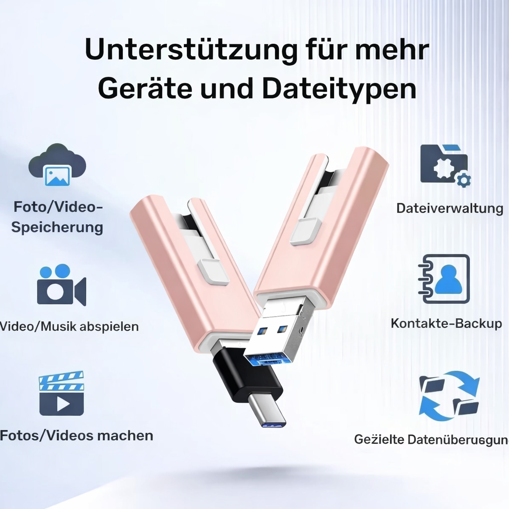 USB Stick | Extra Lagerraum | Multi Anschluss Datentransfer | SnapStick