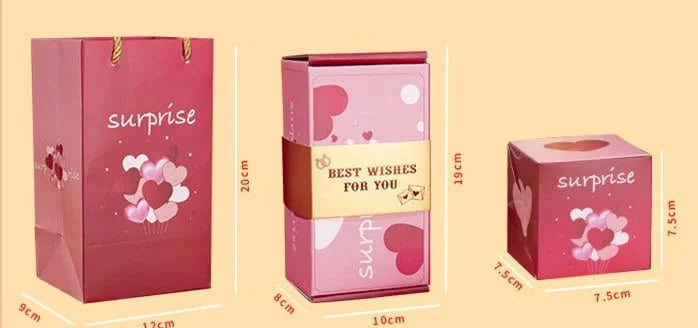 Überraschungsbox personalisierbar Pop-up Geldgeschenke mit Bounce-Karten