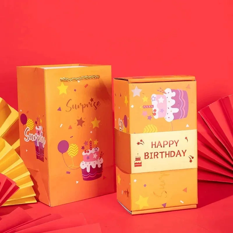 Überraschungsbox personalisierbar Pop-up Geldgeschenke mit Bounce-Karten