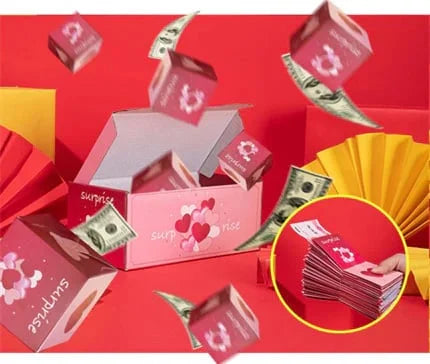 Überraschungsbox personalisierbar Pop-up Geldgeschenke mit Bounce-Karten