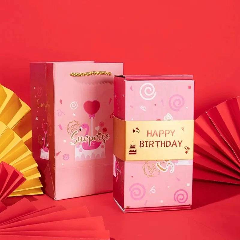 Überraschungsbox personalisierbar Pop-up Geldgeschenke mit Bounce-Karten