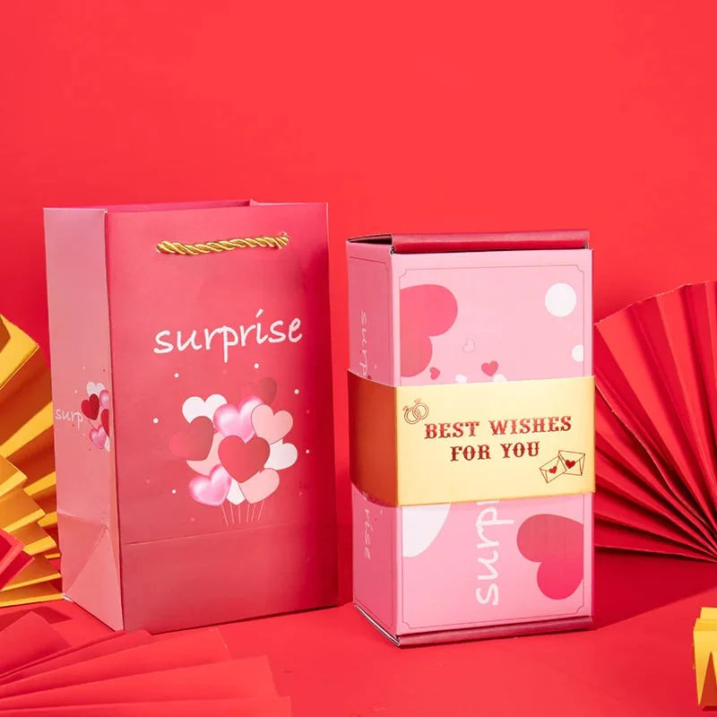 Überraschungsbox personalisierbar Pop-up Geldgeschenke mit Bounce-Karten