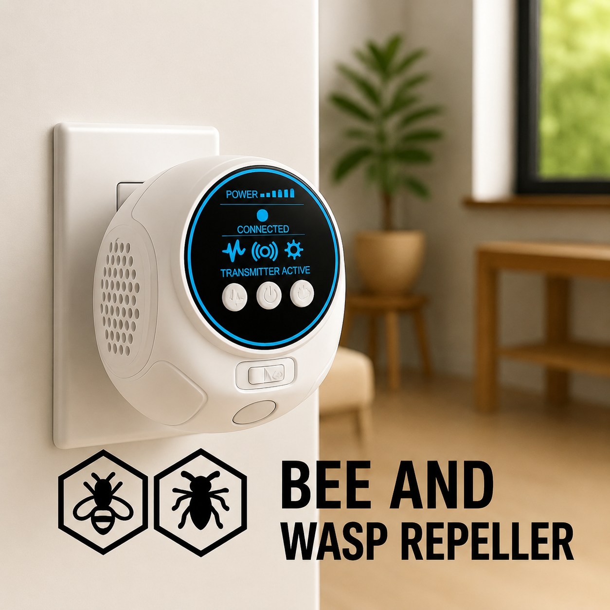 Ultraschall Wespen | Insektenvertreiber | 360° für Haus & Terrasse | SonicShield