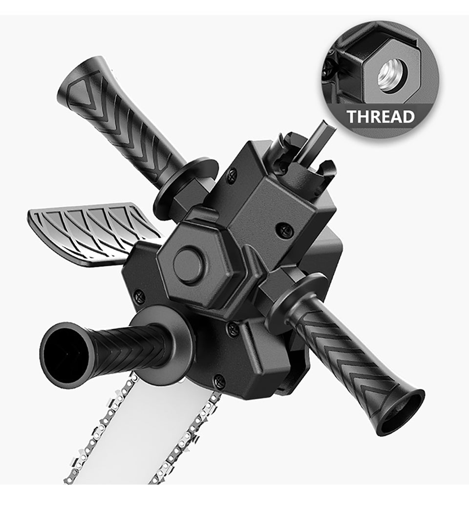 Universal-Kettensägen-Bohraufsatz | Für Bohrmaschine ab 2500 U/min | Wolframstahl-Kette | DrillSaw