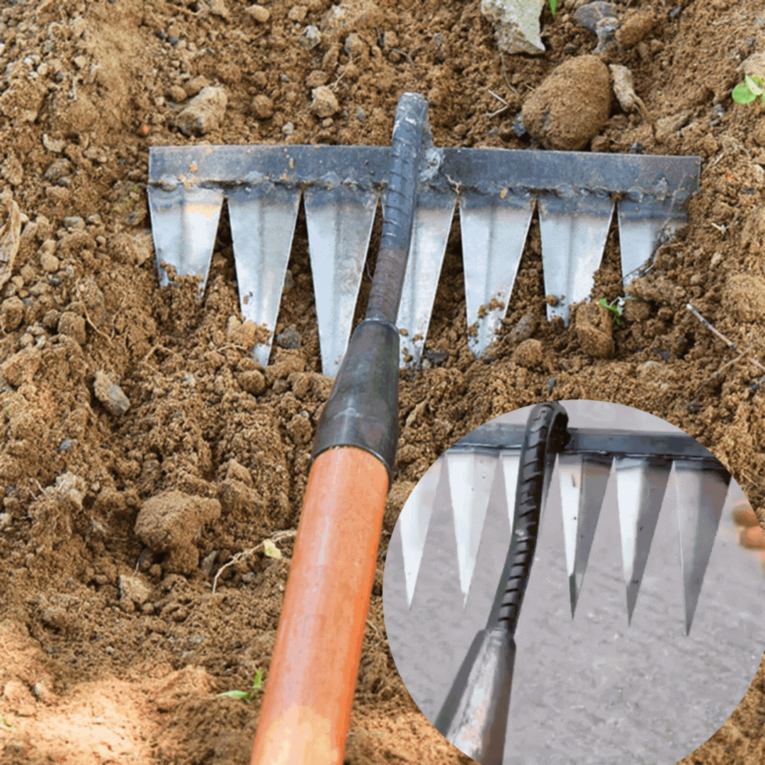 Odplevelovač z železa | Ocelové hrábě | Provzdušnění půdy a odstraňování plevele | IronTine