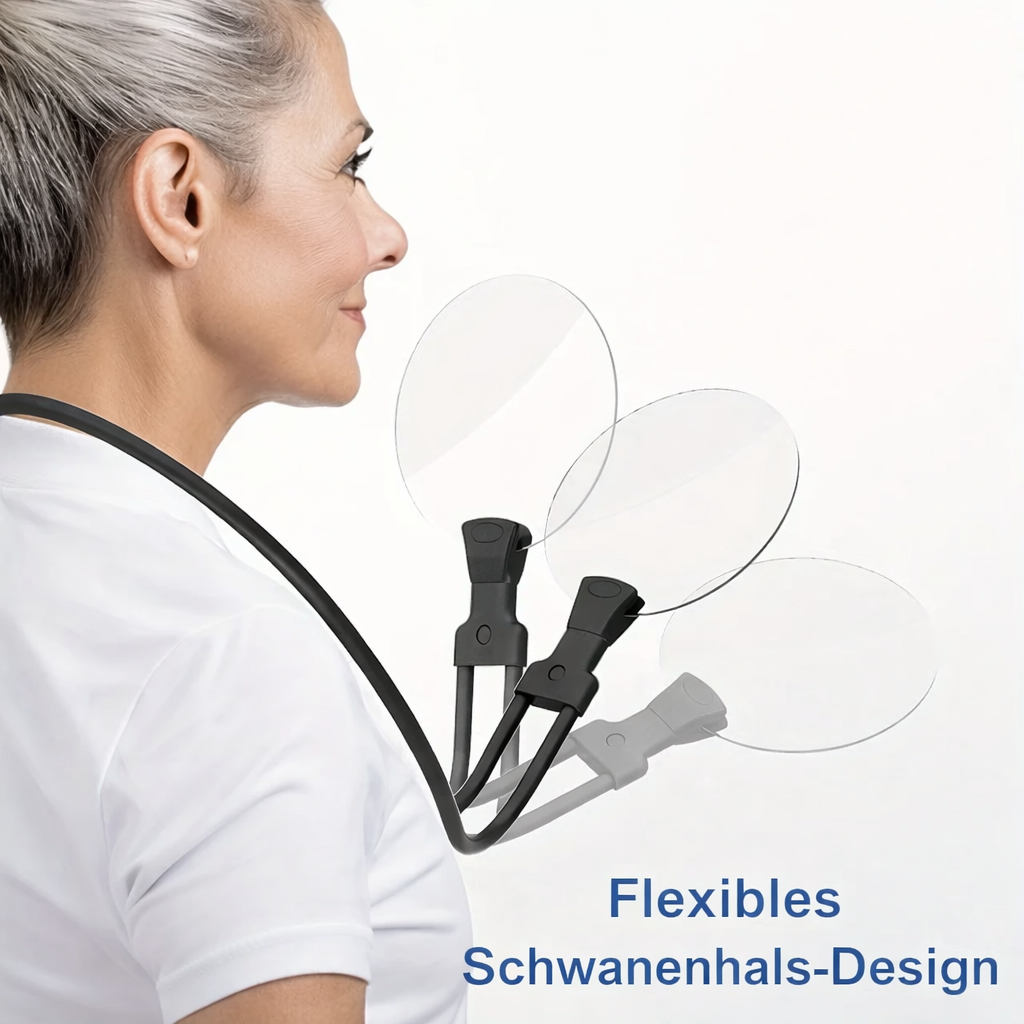 Vergrößerungsglas | Freihand Lupe | Flexibler Schwanenhals | FocusFree