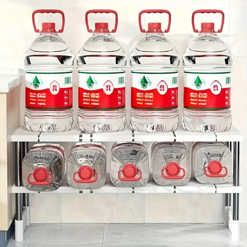 Verstellbares Unterschrank-Regal | Breite flexibel einstellbar | Schnell zu Installieren | SinkSmart
