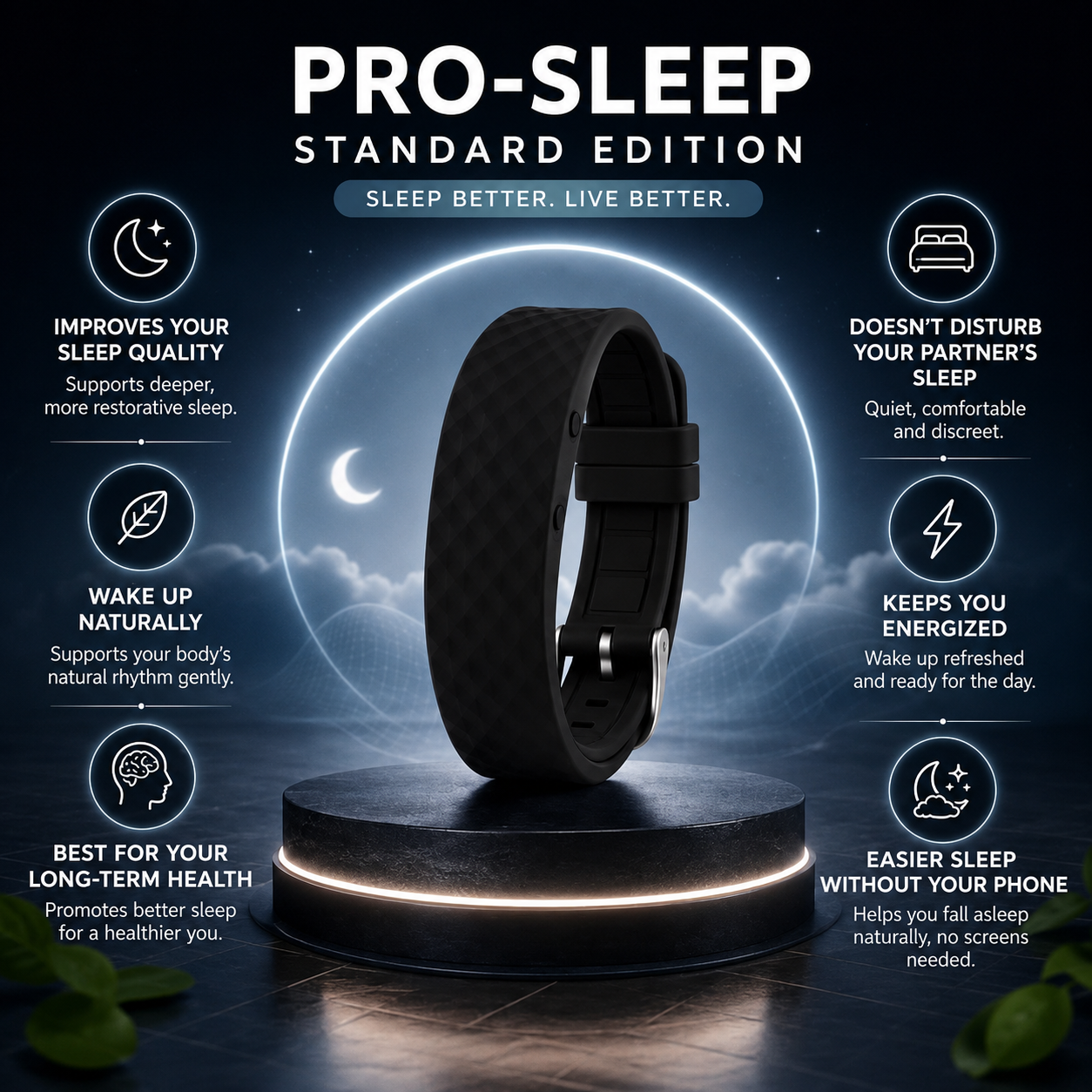 Vibrationswecker Armband | LED-Display | Ideal für Partner & Schichtdienst | SilentWake