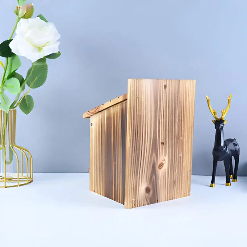 Vogelhaus | Einfacher Holzkasten | Für den Garten, den Balkon oder das Wohnzimmer | NaturHafen
