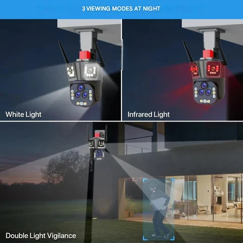 WLAN-Überwachungskamera 20MP | 20-facher Zoom, 5 Linsen, Nachtsicht 30 m | KI-Erkennung, 355° Schwenkbereich, Zwei-Wege-Audio 4
