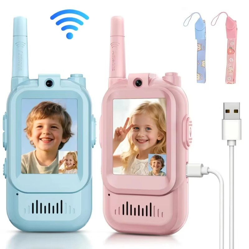 Walkie-Talkie | Live Bild und Sprachkontakt | Wiederaufladbar mit USB C | KidzView