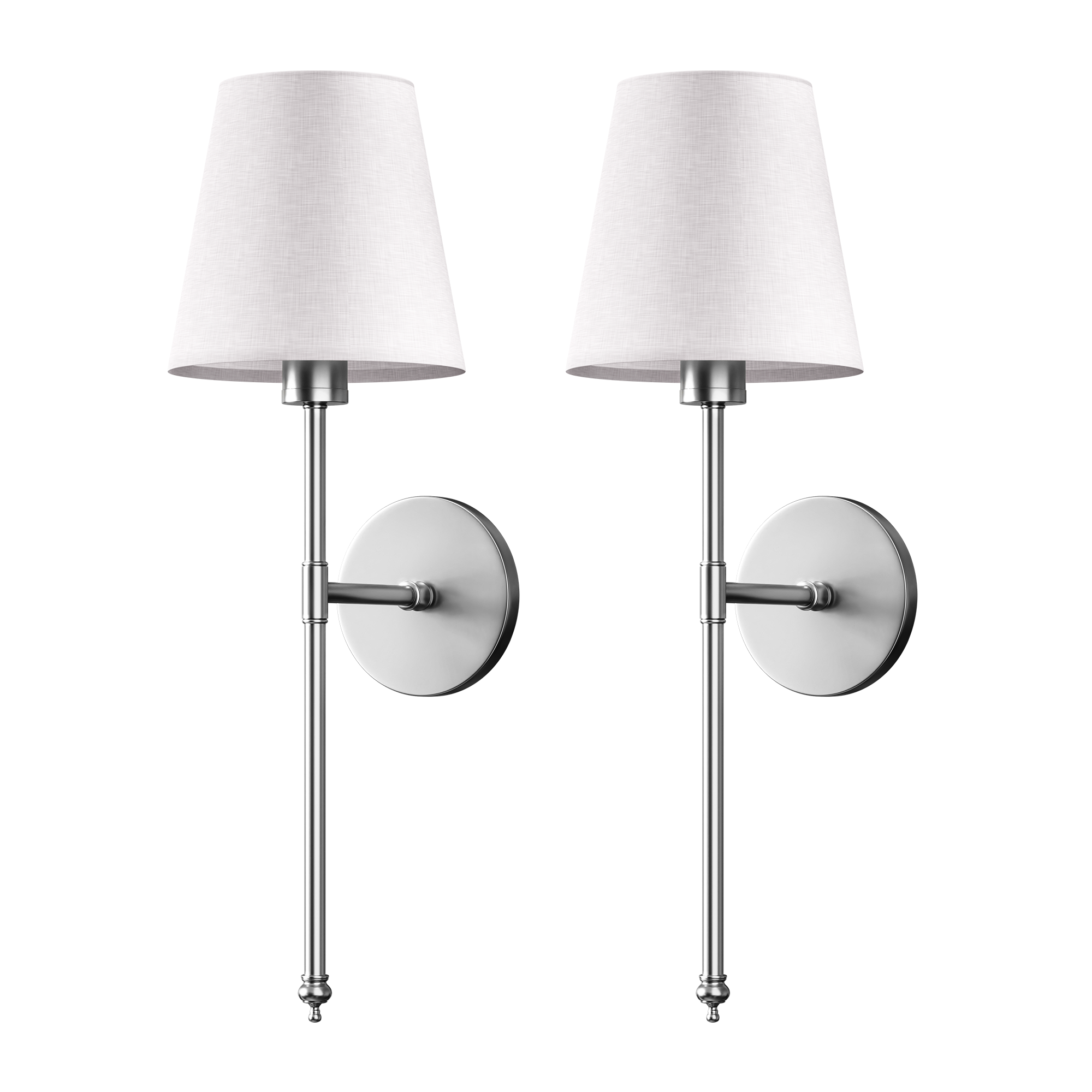 Wandleuchte| 3M-Klebemontage | Stoffschirm | 2er-Set | LumiStick Duo