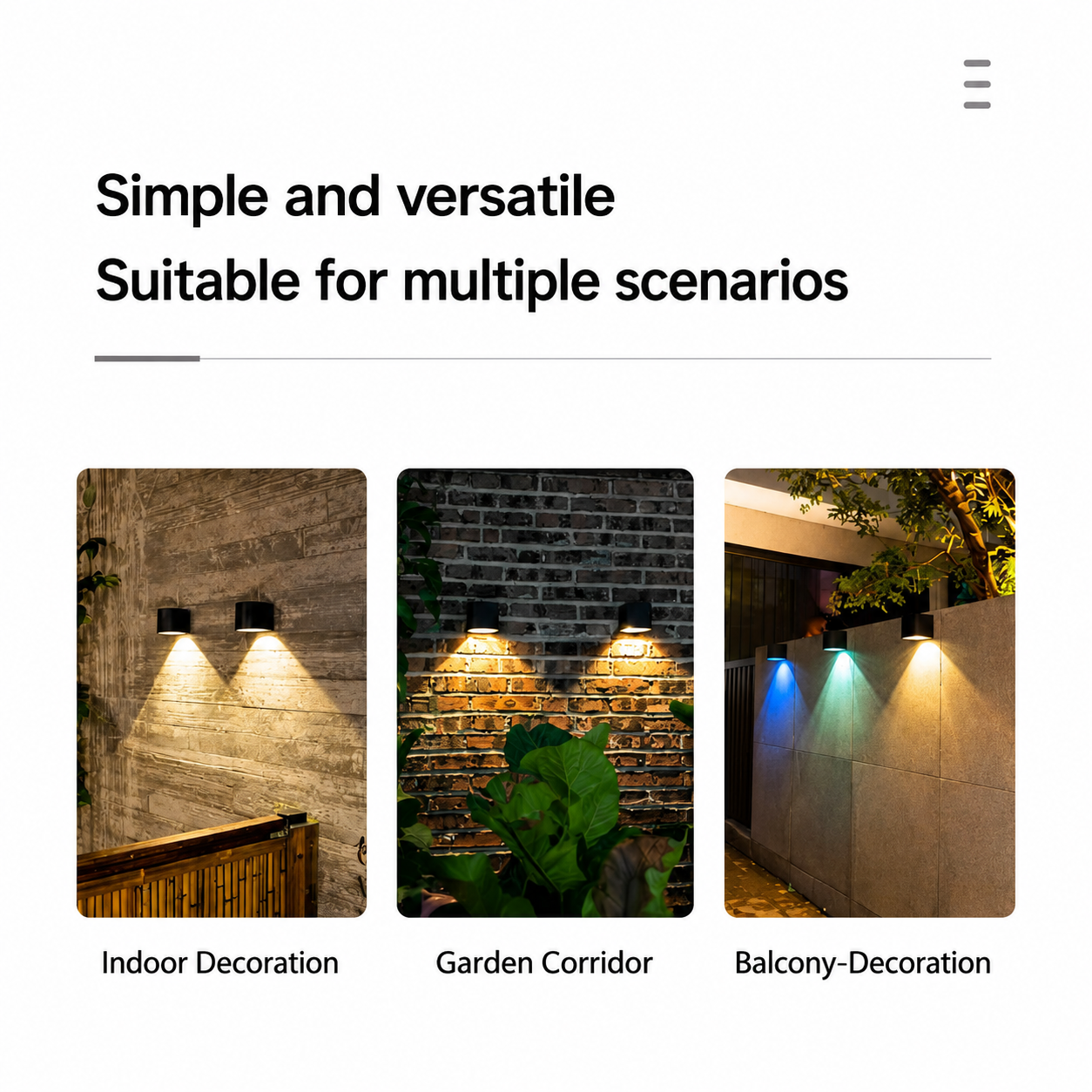 Wandleuchte | Solar LED Light | wetterfeste Wandlampe | Buenosaires
